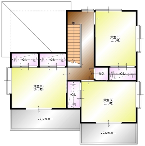2階の平面図の写真